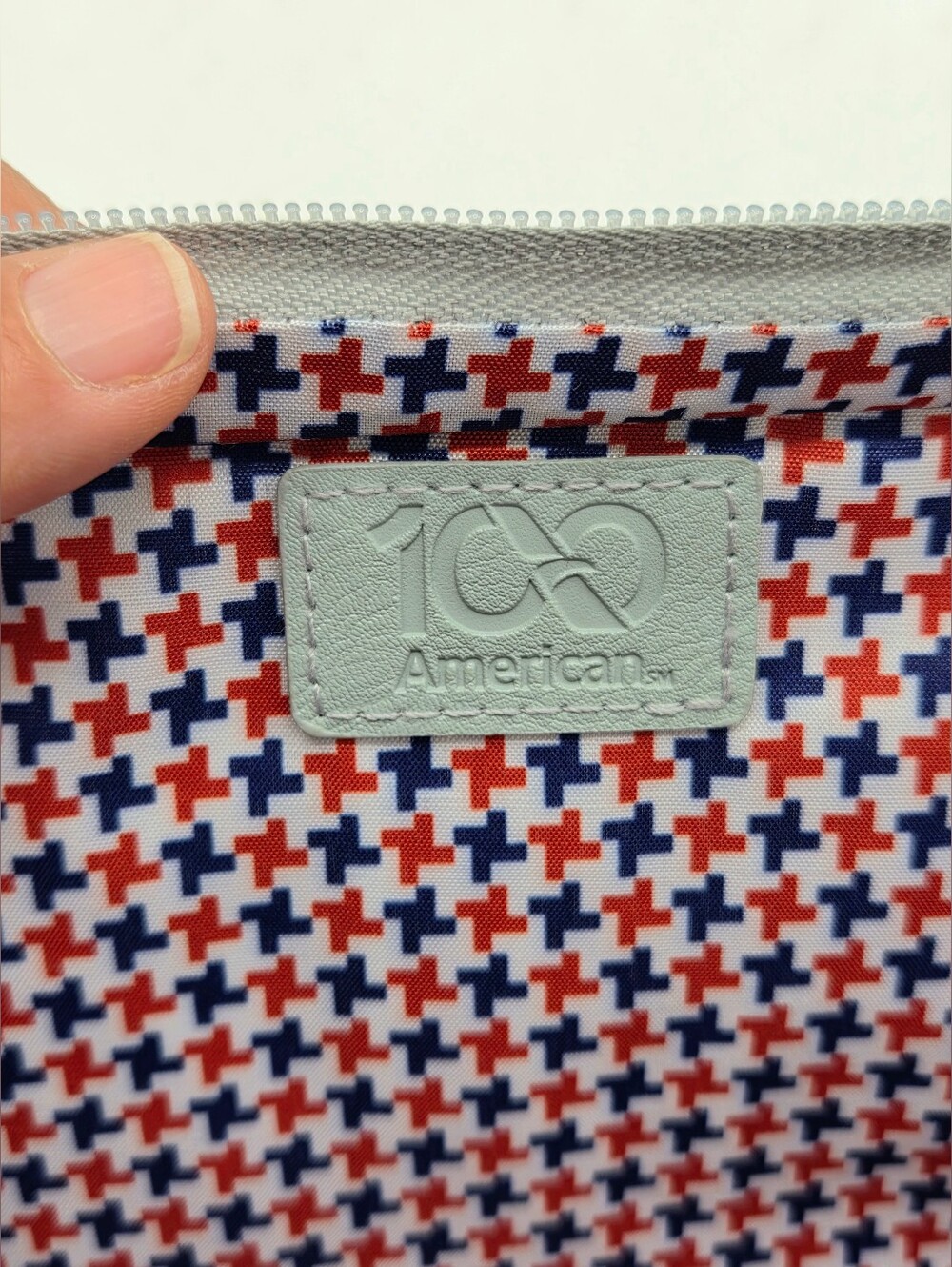 Formia Ltd American Airlines 100th Anniversary Amenity Kit Bag Grey Red Blue - Picture 12 of 15